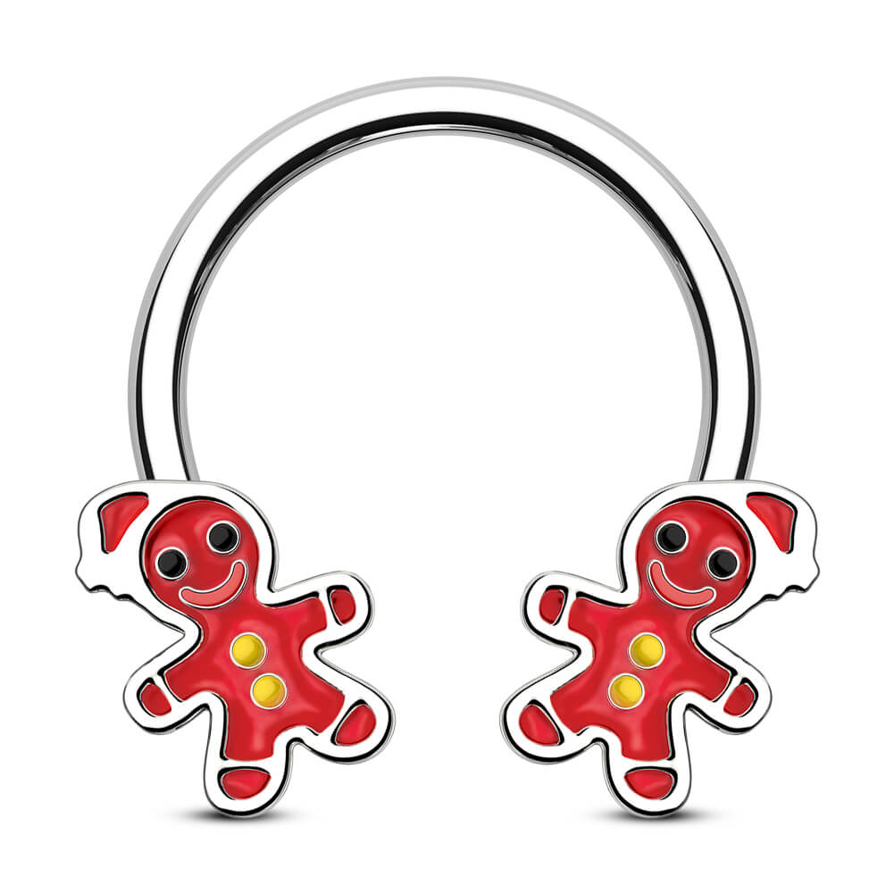 FINAL SALE 50% OFF Gingerbread Man Round Earring or Keychain