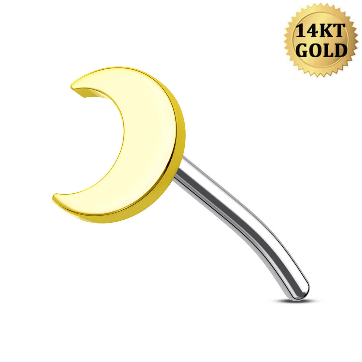 Moon shape deals nose pin