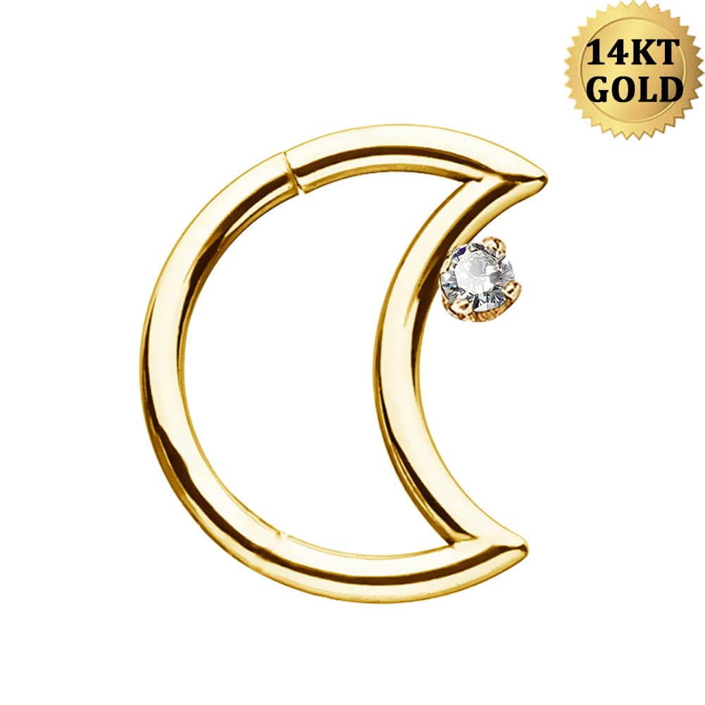 Crescent moon hot sale daith earring