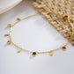 Snake Bezel CZ Anklet Summer Vibe Fashion Beach Jewelry