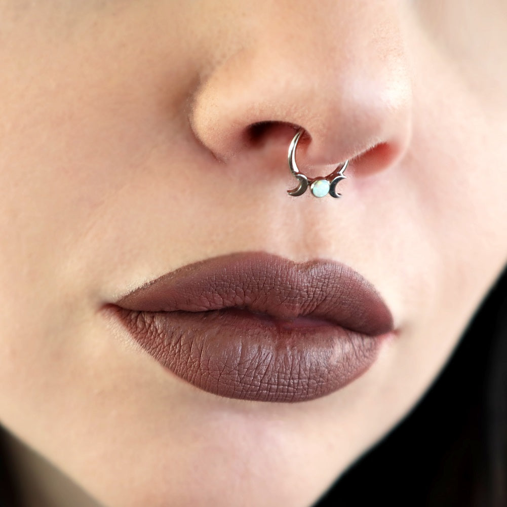 Crescent moon septum on sale ring