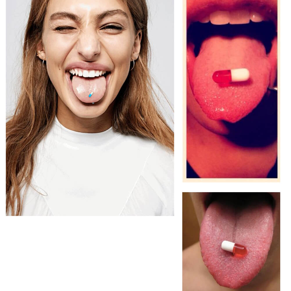 Pill on sale tongue bar