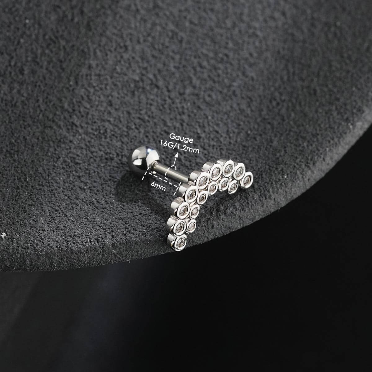 16g cluster cartilage earring