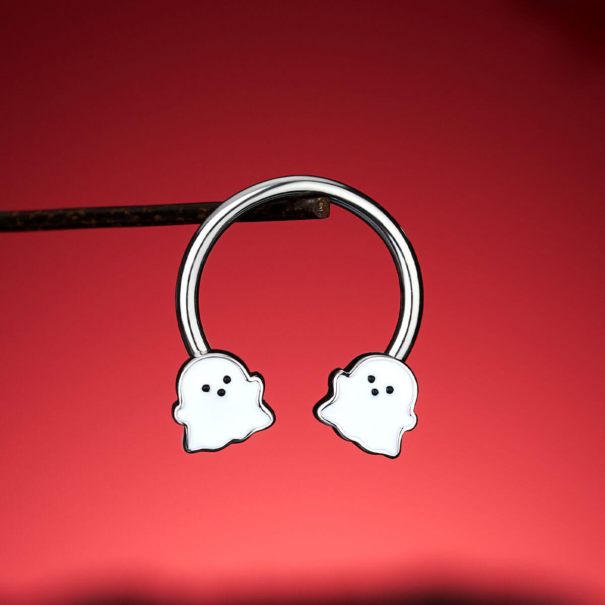 cute ghost septum ring