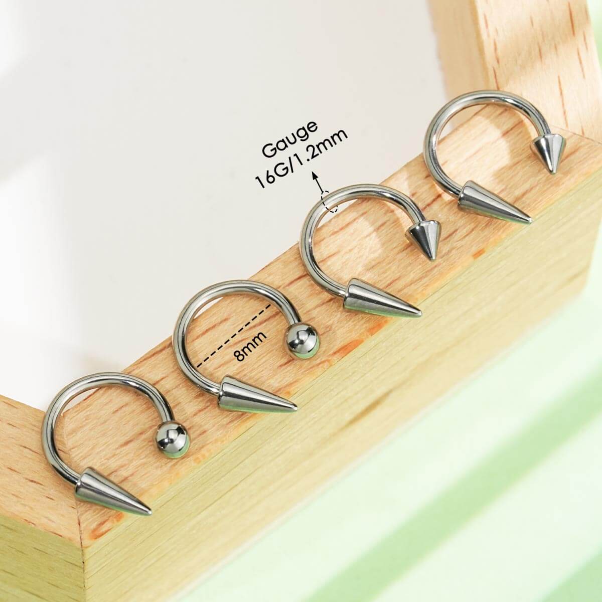 16g spike horseshoe septum ring