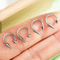 stainless steel spike horseshoe septum ring