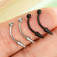 black spike eyebrow piercing ring