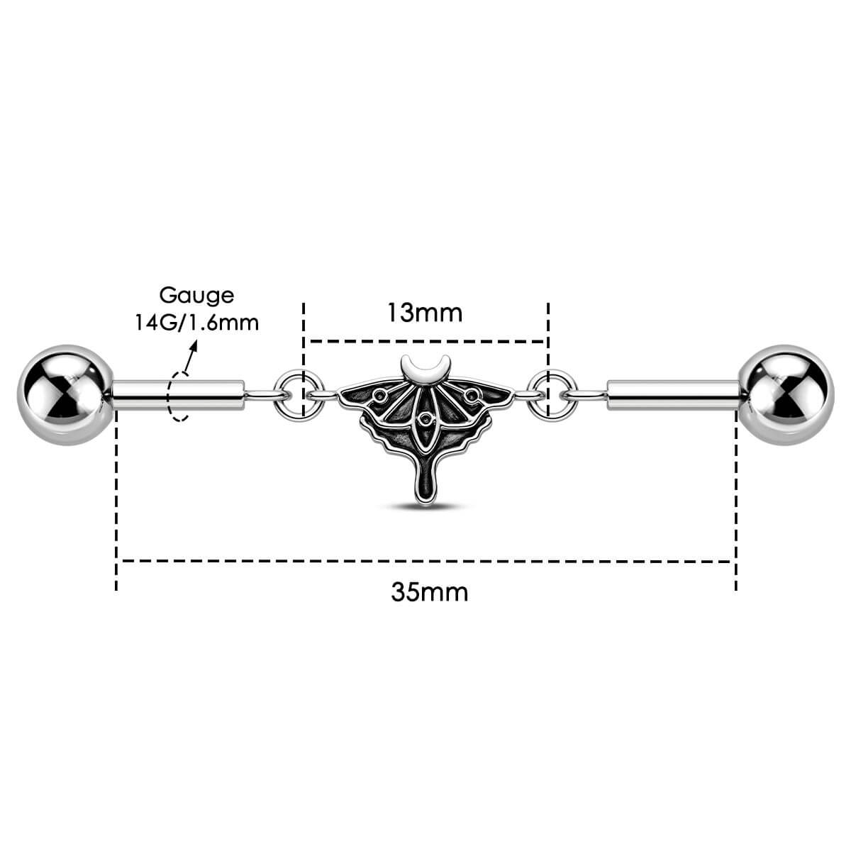 14G Moth Industrial Barbell