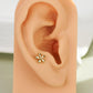 14K Oro Flor Helix Conch Stud Pendiente 16G Cartilage