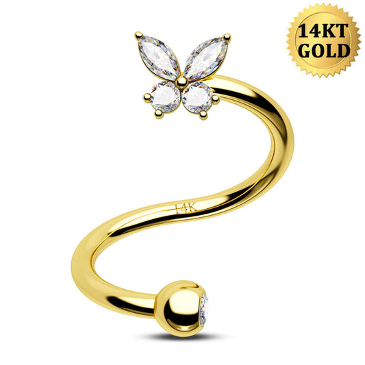 butterfly cartilage earring 