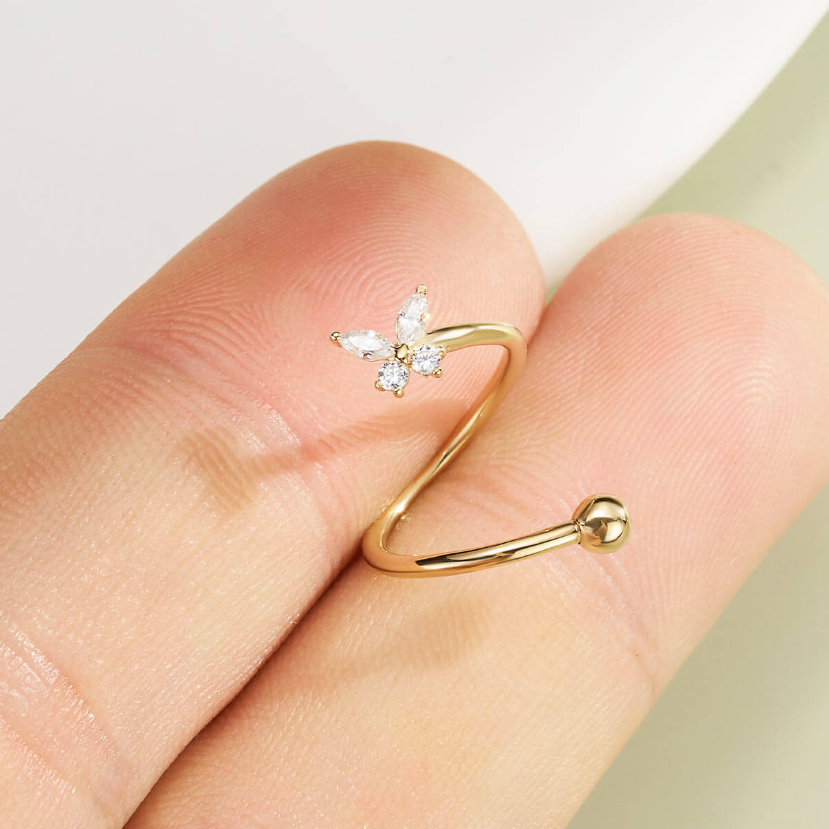 butterfly s shaped cartilage earring 