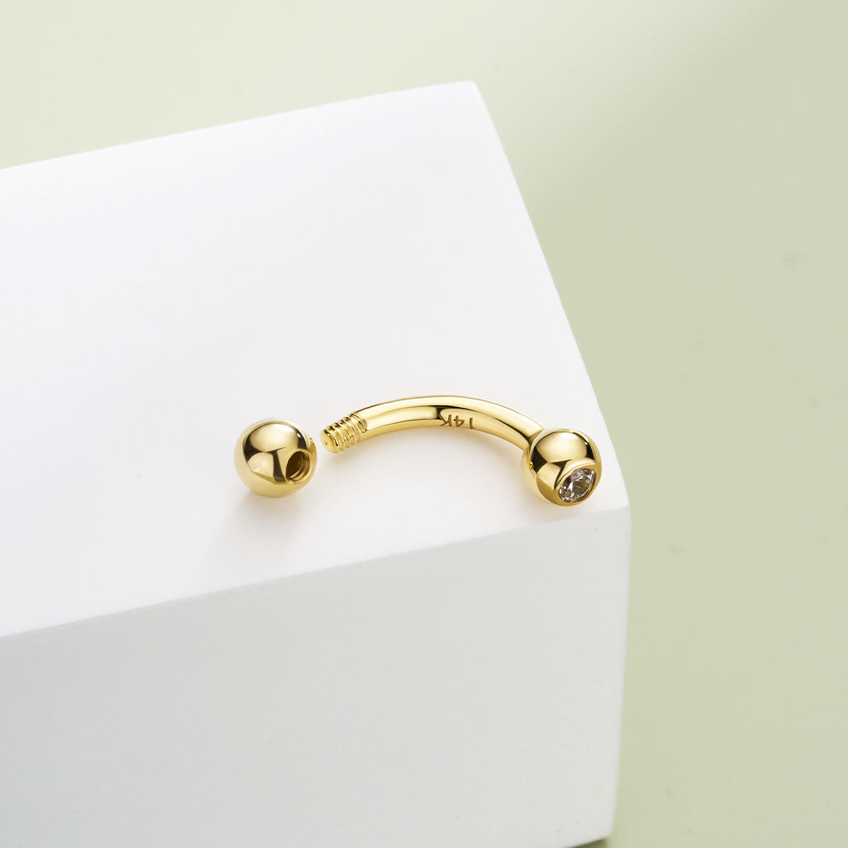 solid gold belly ring