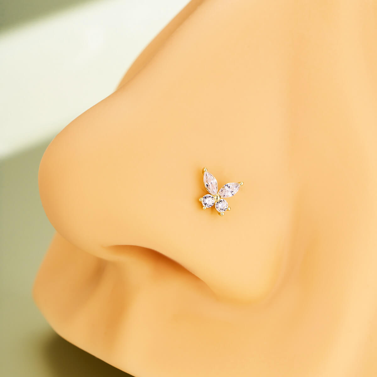 butterfly nose piercing