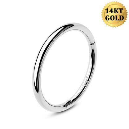 14K Oro 18G Nariz Anillo Cartílago Aro Pendiente Helix