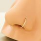 14K Gold 20G Nasen ring klappbares Segment CZ Nasen reifen ring