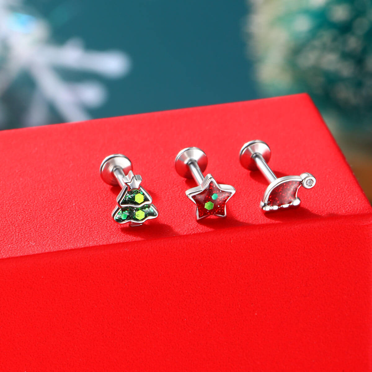 oufer christmas cartilage earrings