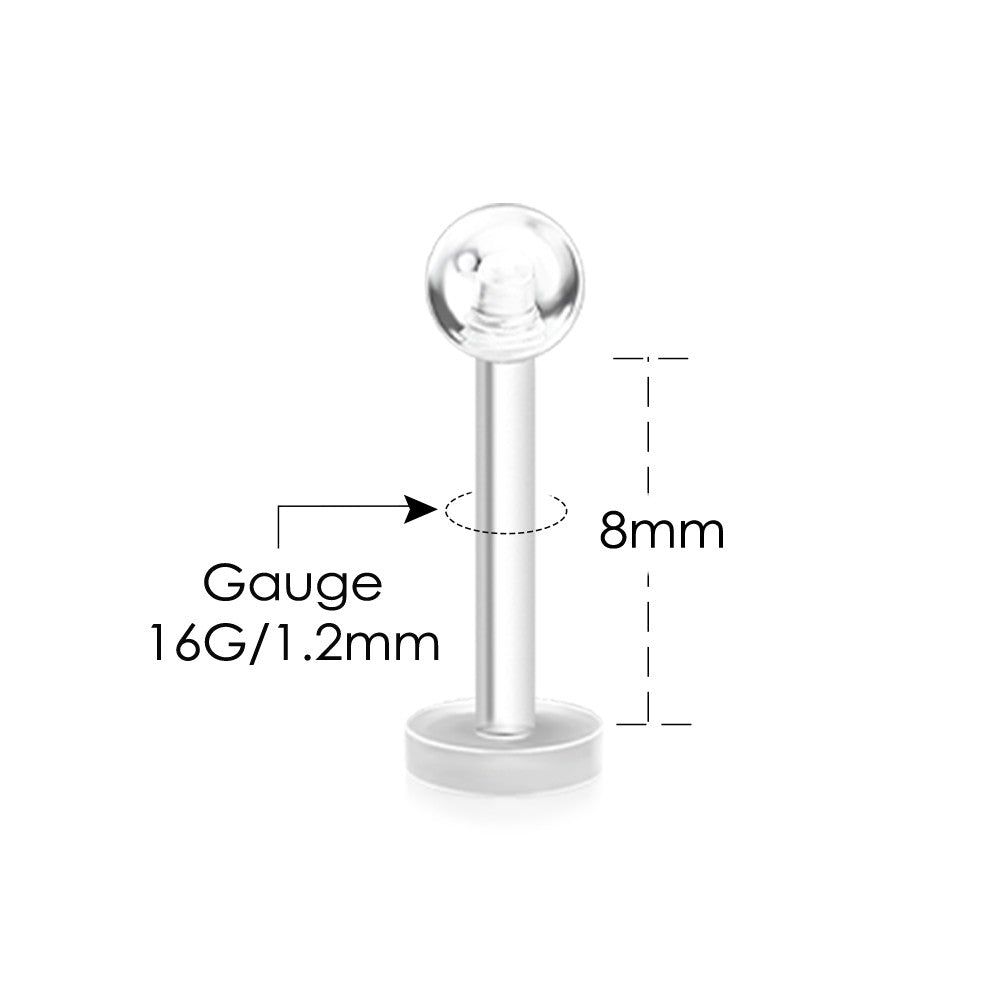 Vertical on sale labret retainer