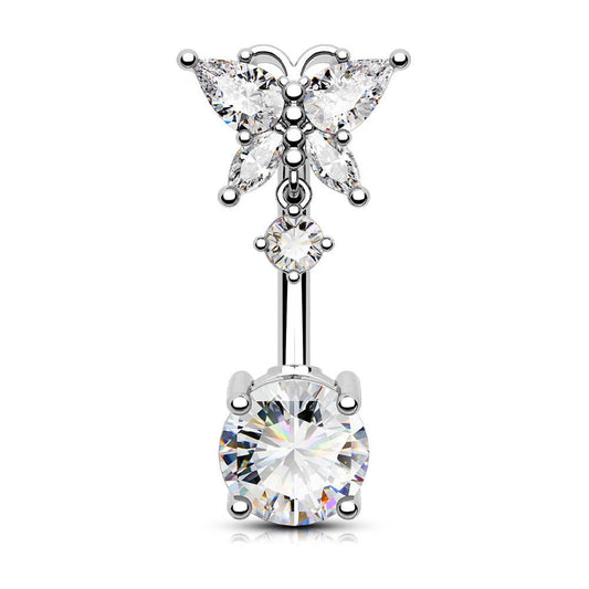  dangle butterfly belly ring