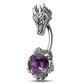 purple dragon belly ring 