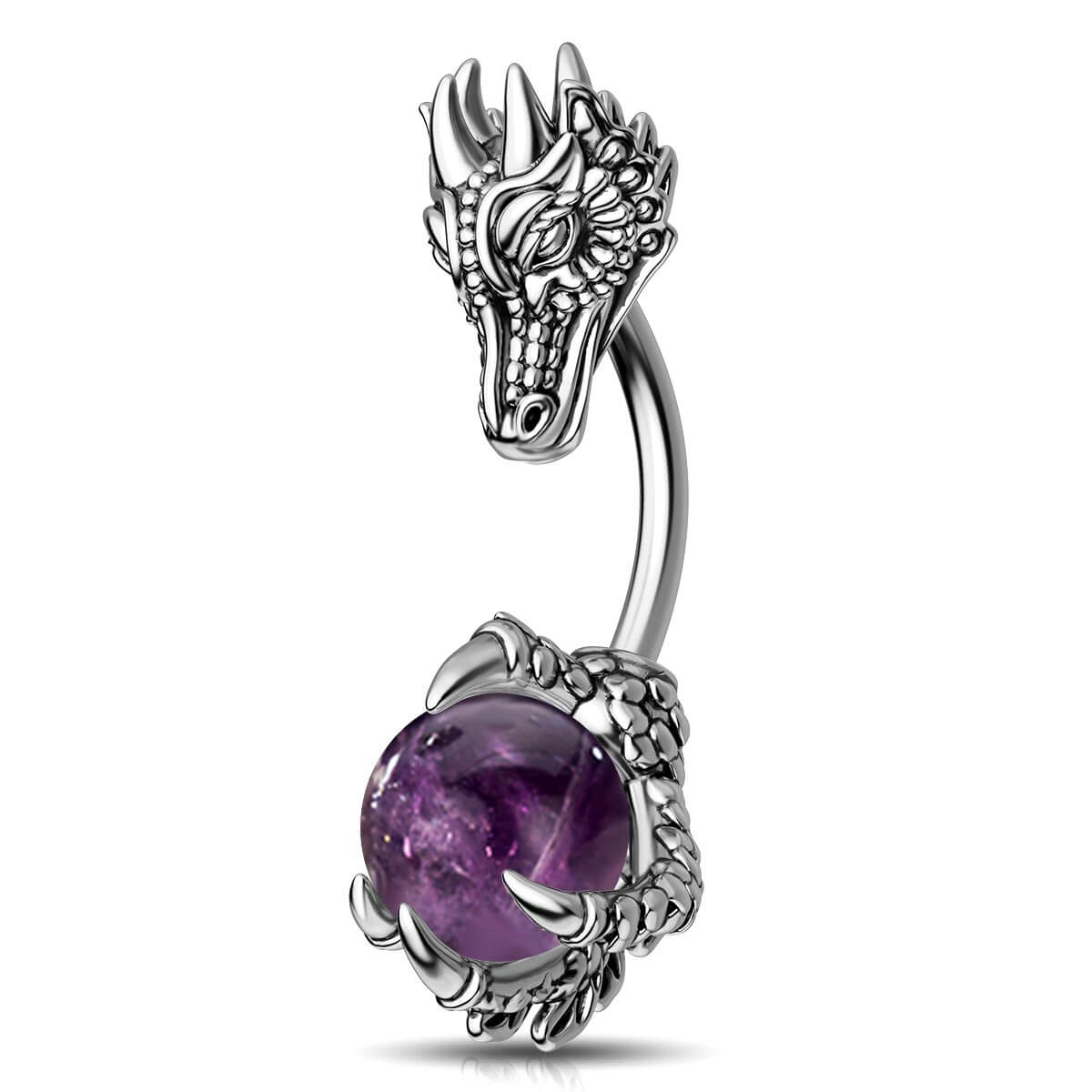 purple dragon belly ring 