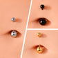 14G 8PCS 8/10/12/14mm Balls Top Belly Ring