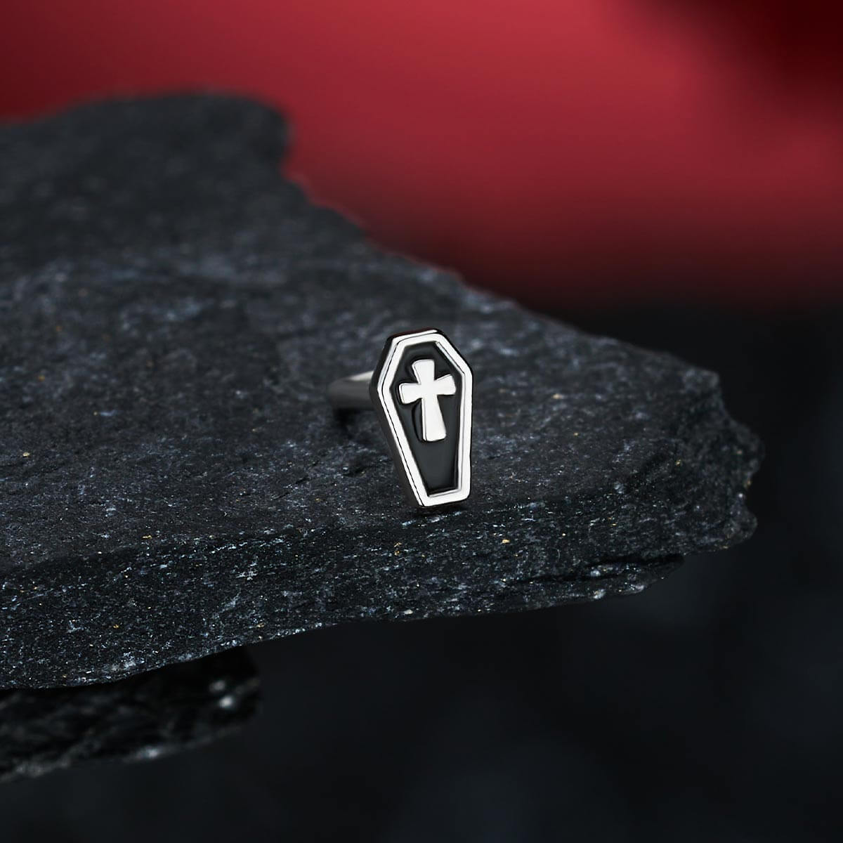 coffin halloween nose stud