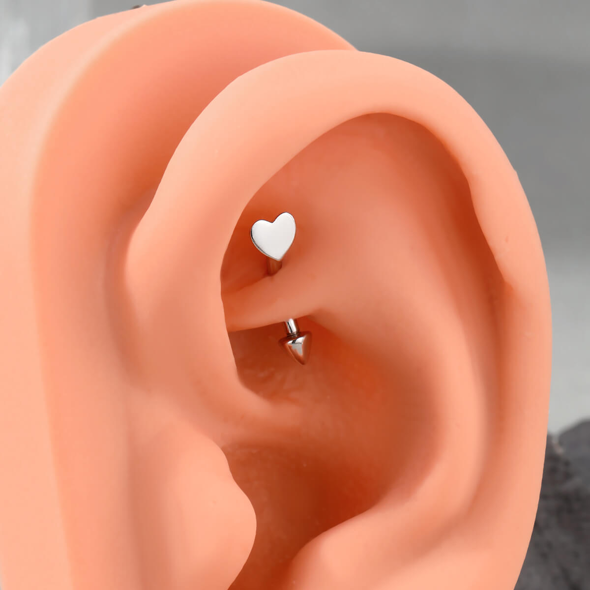 heart rook piercing ring