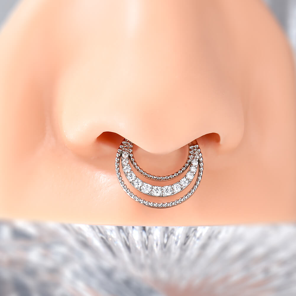 Stacked septum store jewelry