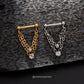 oufer double chain septum ring