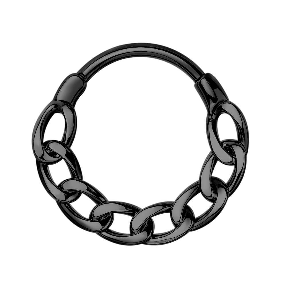 16G Chain Style Hinged Segment Septum Ring