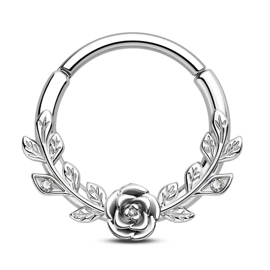 16G Dainty Rose Style Septum Ring