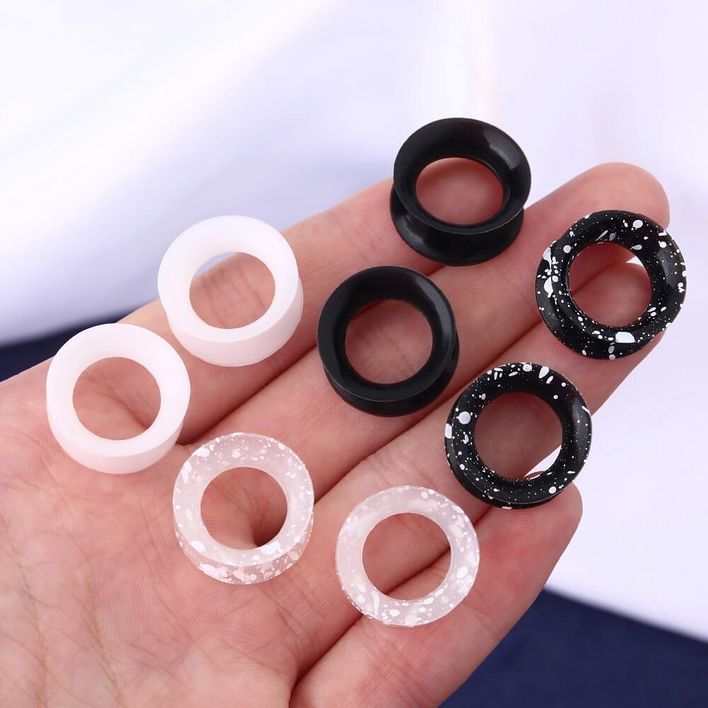 8PCS 8-12mm Silicone Ear Plugs Tunnels