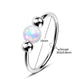 20G Opal Ball Hinged Segment Nose Ring