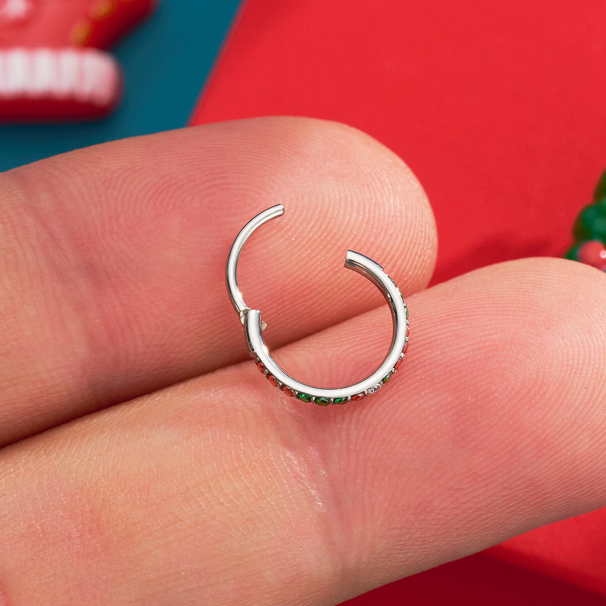 hinged christmas nose rings