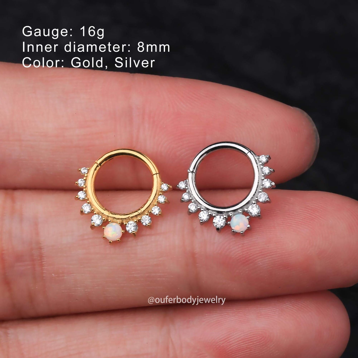 oufer opal septum ring