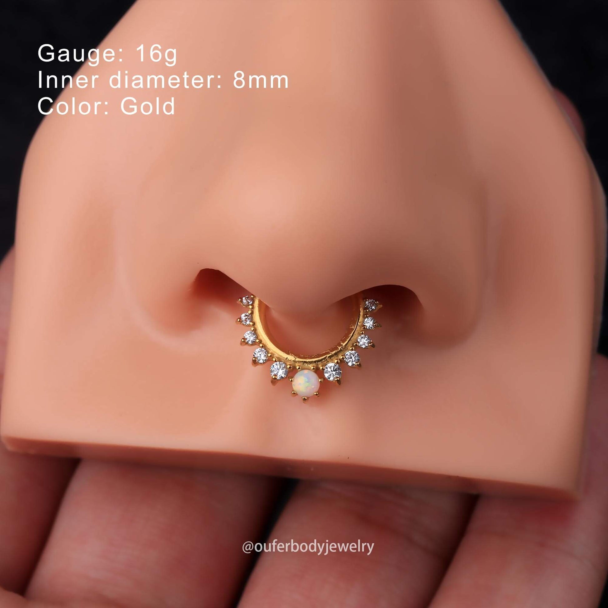 gold septum piercing