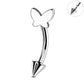 oufer butterfly eyebrow ring 