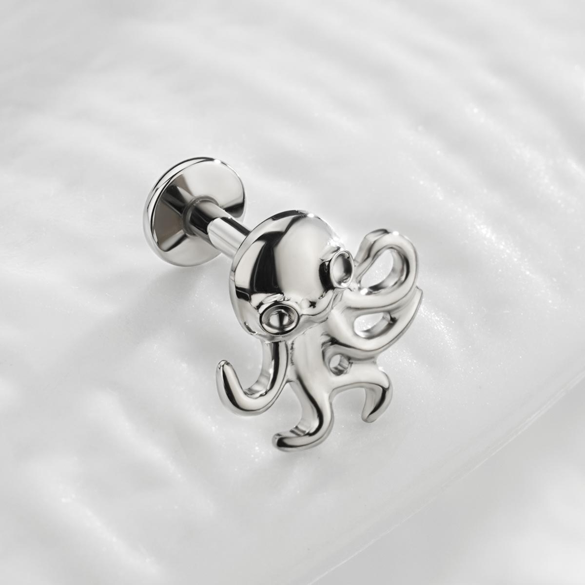 16G Titanium Internally Threaded Octopus Cartilage Stud