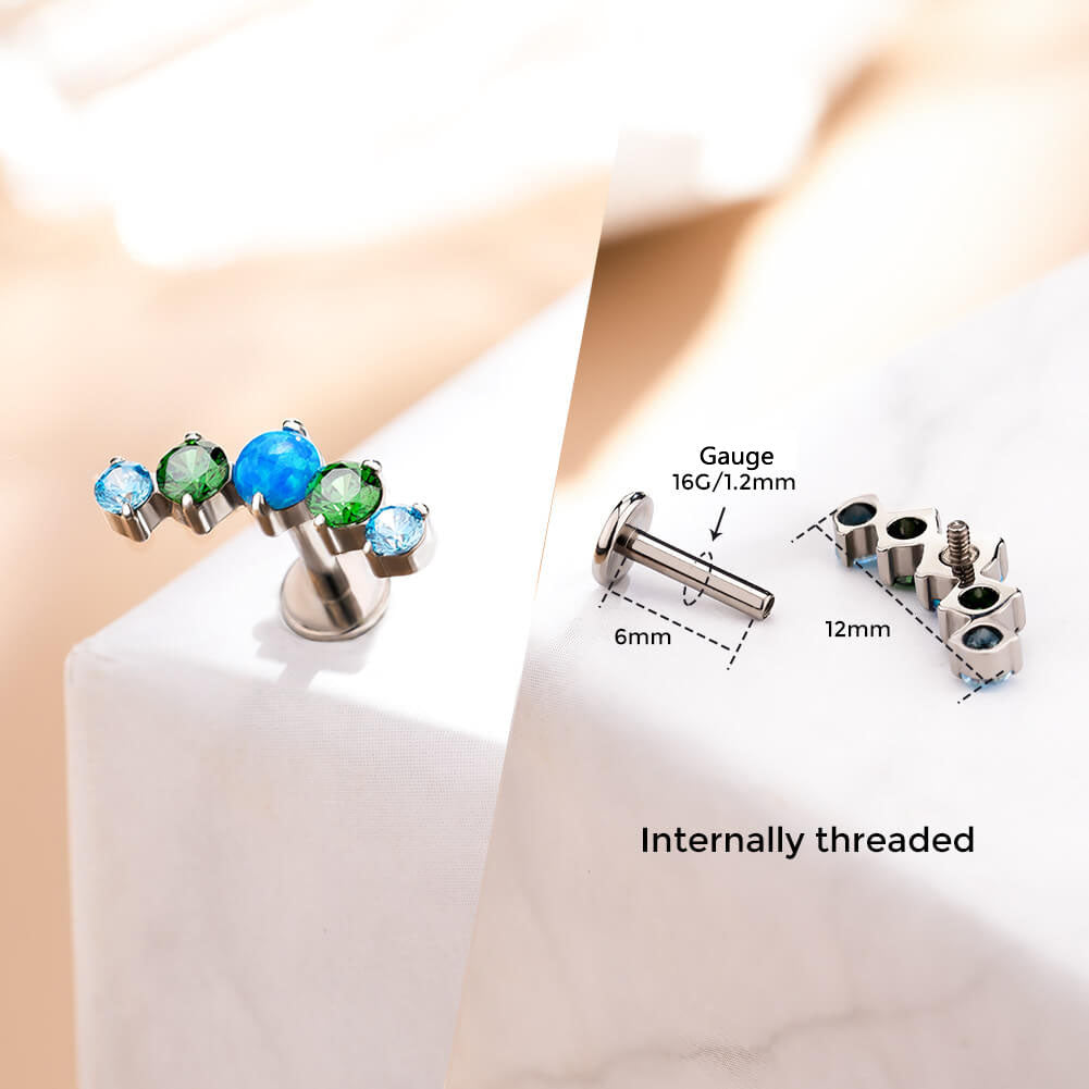 Prong Set CZ Gemstone Earring Set 20g Stainless Steel Pair 3mm-7mm – Siren  Body Jewelry
