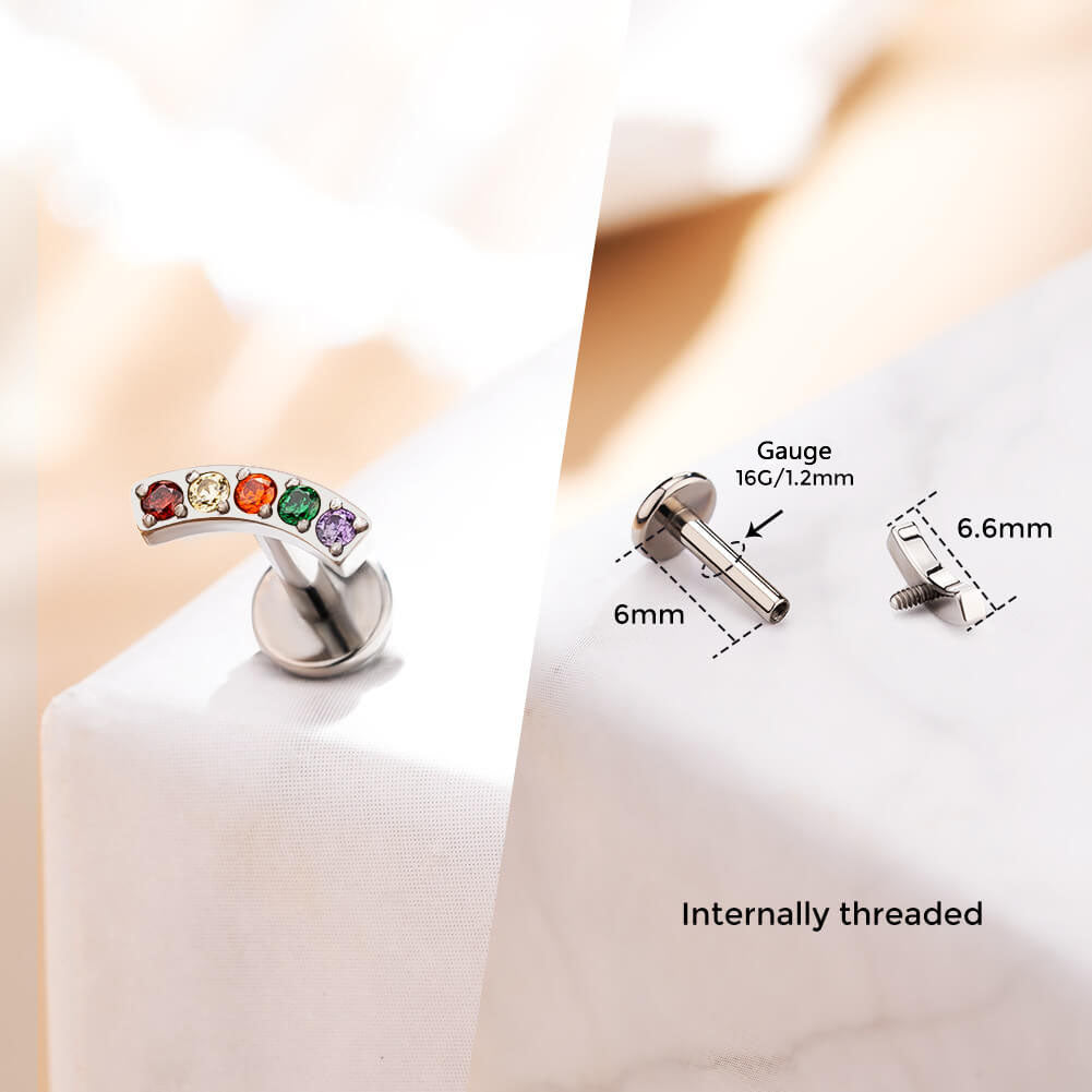 Dainty cluster single cartilage stud