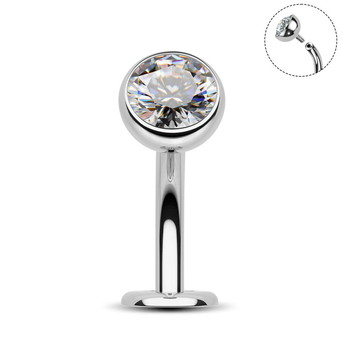 floating navel piercing ring