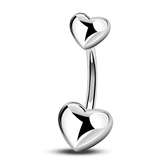 heart belly button ring