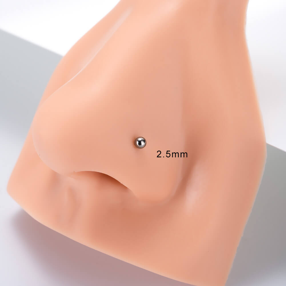 How to take out a nose stud with a on sale ball