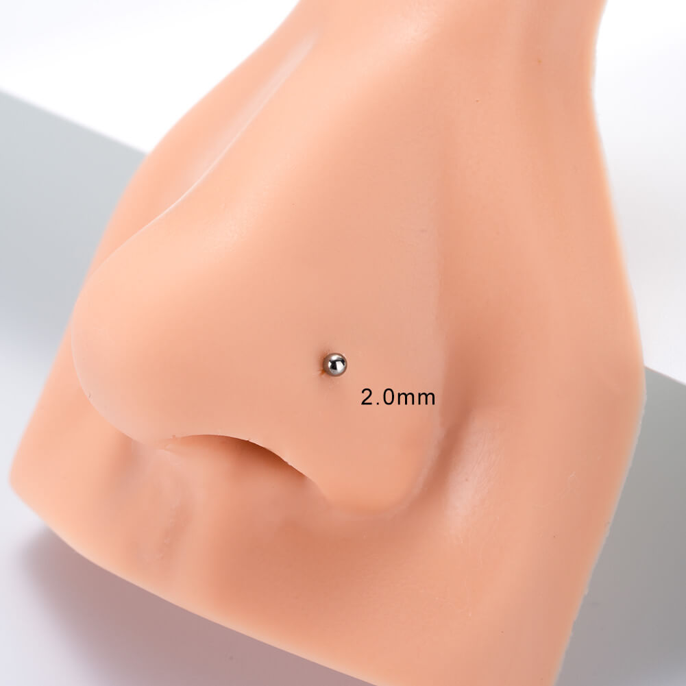 Oufer 18/20G Titanium L Shaped Nose Ring Stud Pair – OUFER BODY