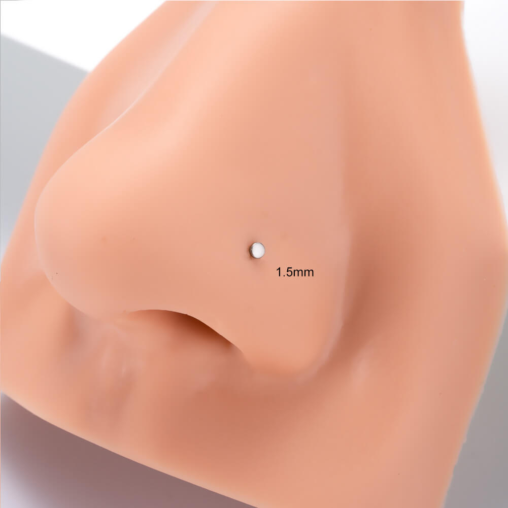 Flat stud clearance nose piercing