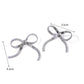 Oufer Stainless Steel Elegant Bow Design Stud Satement Earrings For Party