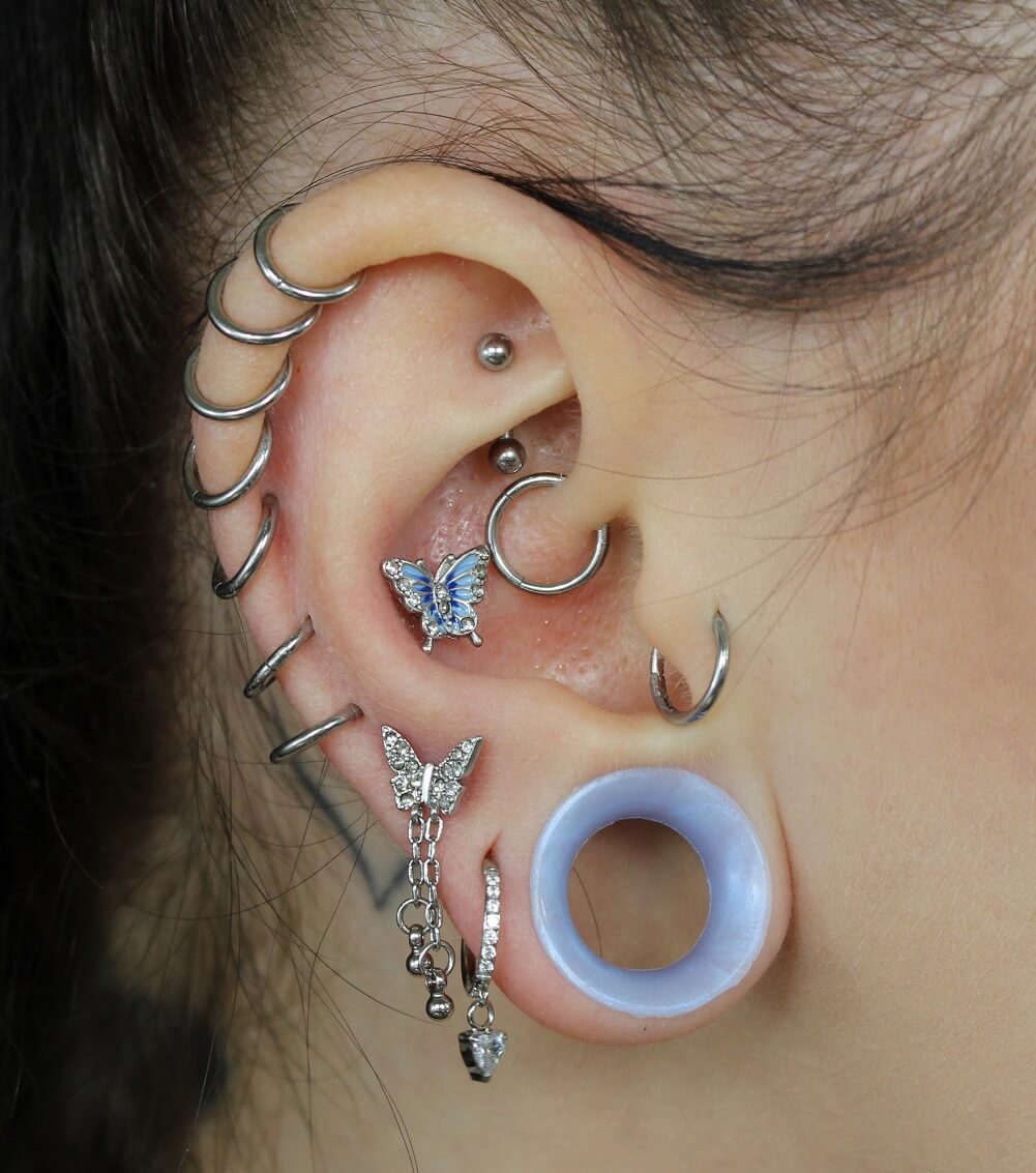 Diamond on sale helix hoop