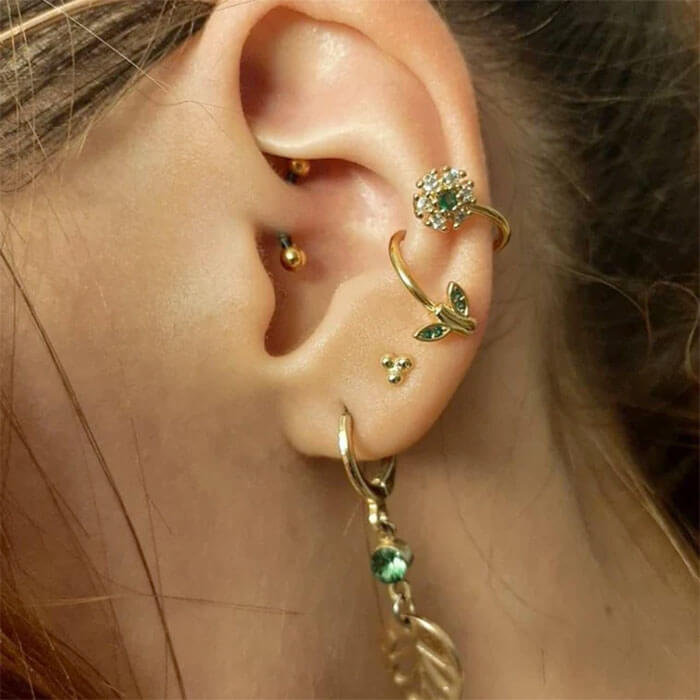 Leaf helix deals earring