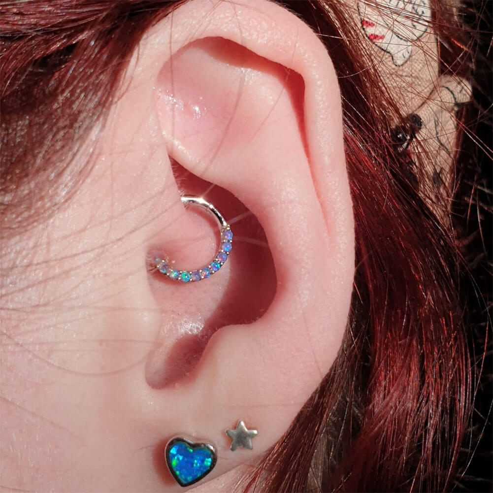 Rose gold hot sale daith heart