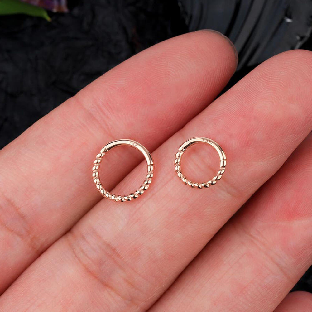 Solid rose gold on sale septum ring